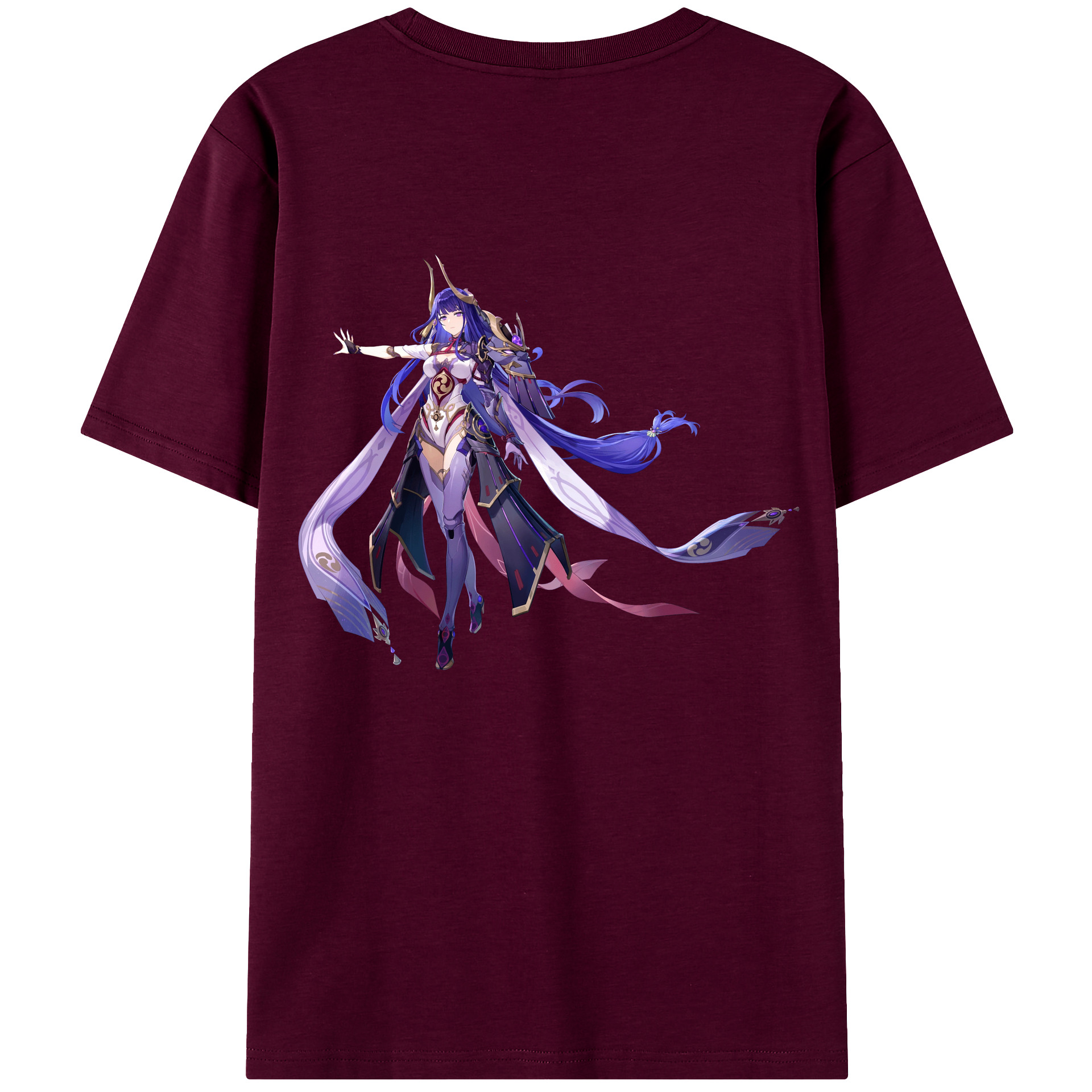 げんし神 雷電将軍 らいでんしょうぐん genshin Raiden Shogun レディース半袖Tシャツ(バックプリント)